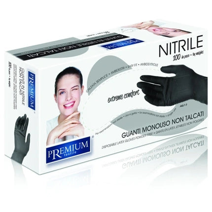 Xanitalia Pro Xan Pro Nitrile Gloves Black Size L X100
