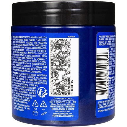 BIG POT Manic Panic High Voltage Classic Cream Formula Colour Hair Dye Rockabilly Blue 8oz