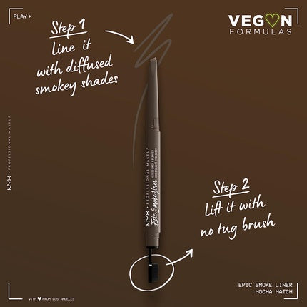 NYX Professional Makeup Epic Smoke Liner for Smokey Eyes Vegan Formula Mocha Match