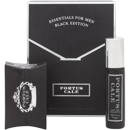 Portus Cale Black Edition Men's Gift Set Travel-Size Soap 40g and Eau De