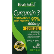 HEALTH AID Curcumin 3 Vegan Tablets 30 Pack