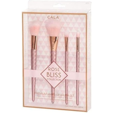 Cala Rose Bliss Premium Makeup Brush Set 4 Pcs - Pack of 4