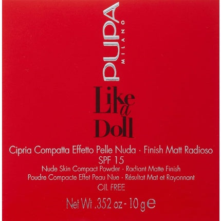 Pupa Milano Like A Doll Compact Powder 10g Golden Honey