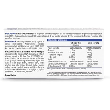 DIMAFLOREN FIBERS Probiotics Prebiotics Fast Restoration of Intestinal Flora Bloating Constipation Gastrointestinal Disorders 2500mg Fibers Stardea