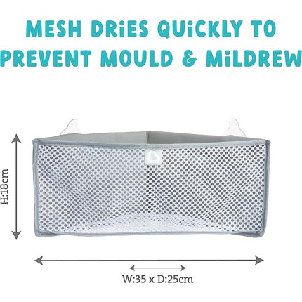 Munchkin High'n Dry Baby Bath Toy Storage Basket with Suction Cups