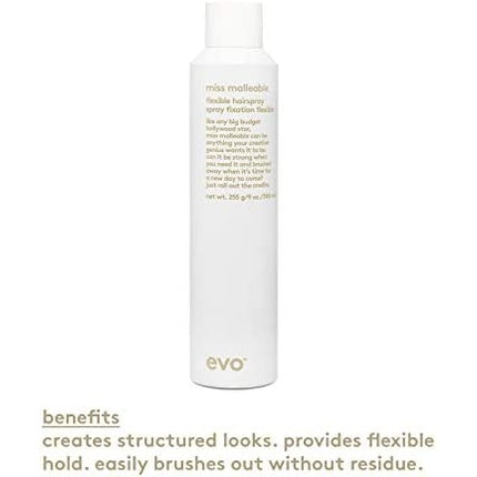 evo Miss Malleable Flexible Hairspray Hair Volume Spray 300ml 10.1fl.oz.