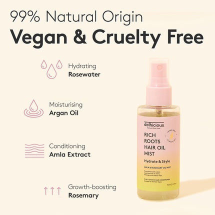 Delhicious 5-in-1 Leave-In Conditioner Spray Ayurvedic Hair Oil Mist