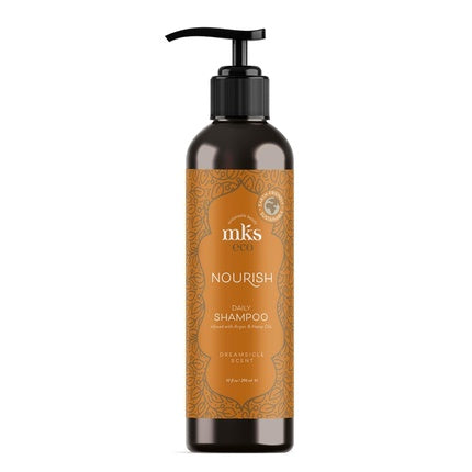 Earthly Body MKS eco Nourish Shampoo Cleanses Strengthens Repairs Ideal for Fine Hair Safe for Color Treated Hair Moroccan Argan Oil Hemp Seed Oil Vegan Cruelty Free Dreamsicle 10 Ounce
