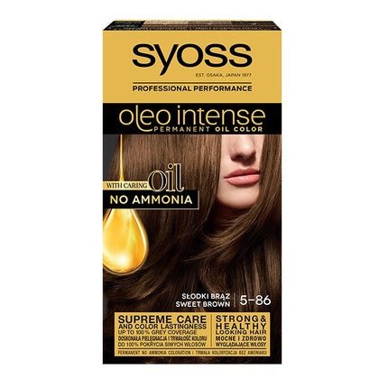 Syoss Oleo Intense Permanent Hair Color With Oils 5-86 Sweet Brown