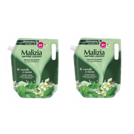 Malizia Green Tea & Mint Liquid Soap 1000ml