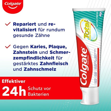 Colgate Total Plus Healthy Freshness Toothpaste - Cleans Teeth, Gums, Cheeks, and Tongue for a Healthy Mouth and 12 Hours of Proactive Tooth Protection