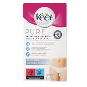 Veet Cold Wax Strips Bikini Hypoallergenic Gentle Hair Removal For Sensitive Skin