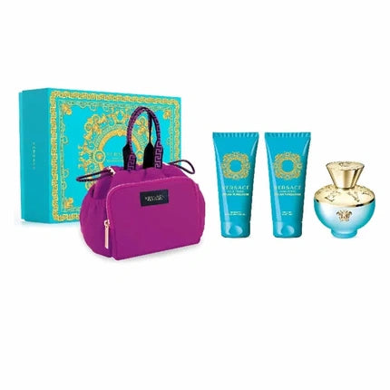 Versace Dylan Turquoise Eau De Toilette Spray 100ml Set 4 Pieces