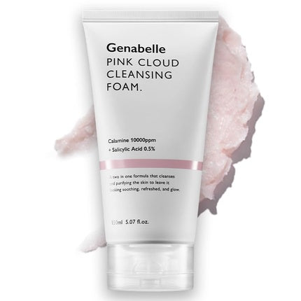 Genabelle Pink Cloud Cleansing Foam Gentle Moisturizing