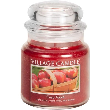 Village Candle Crisp Apple 16 oz Glass Jar Scented Candle Medium