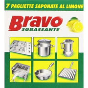 Bravo Dishwasher and Hard Floor Cleaner Degreaser Lemon - Pack of 7 Sponges