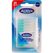 Active Oral Care Interdental Soft Brushes Silicone Interdental Brushes Soft 20 Pieces