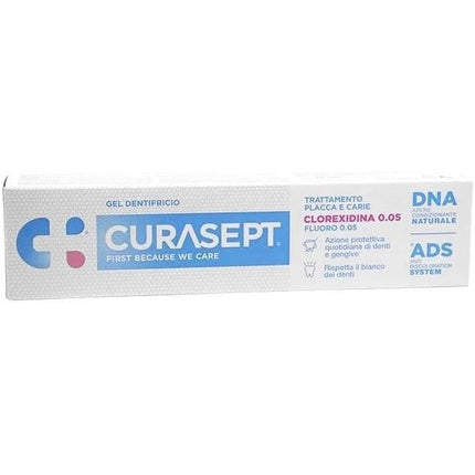 Curasept Chlorhexidine Gel Toothpaste 0.05 with ADS and Fluoride Plaque and Cavities 75ml