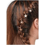 BIFULL Decorative Stars Hair Rings Black Standard