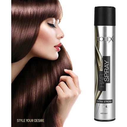 Totex Hair Styling Extra Strong Aerosol Hair Spray Silver Shine & Long Extra Hold 400ml