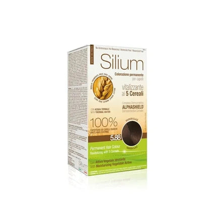 Carma Italia Silium Permanent Hair Color Revitalizing With 5 Cereals 588 Chestnut Glac