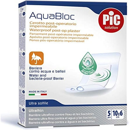 Pic Aquabloc Antibacterial Waterproof Patch 10x6cm - Pack of 5
