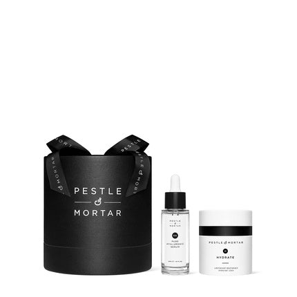 Pestle & Mortar Hydrating Duo Gift Sets Hyaluronic Acid Face Serum with Vitamin B5 and Lightweight Anti-Ageing Face Moisturizer
