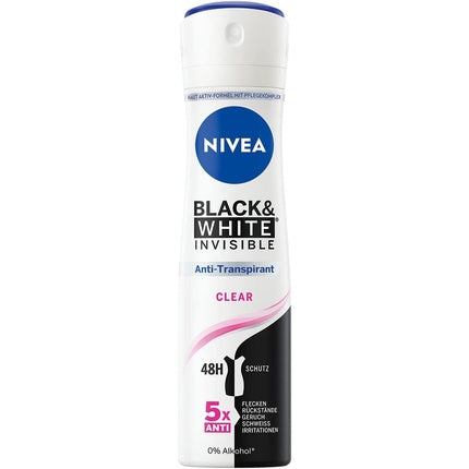 Nivea Black & White Invisible Clear Spray Deodorant 150mL