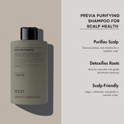 Previa Purifying Shampoo for Scalp Health - Purifying and Detoxifying