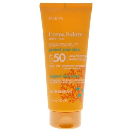Pupa Milano Sunscreen Cream SPF 50 for Unisex 6.76 oz