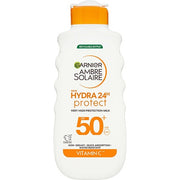 Garnier Sunscreen Milk Spf 50 Ambre Solaire Hydra 24h Protect Very High Protection Milk - 175 Ml