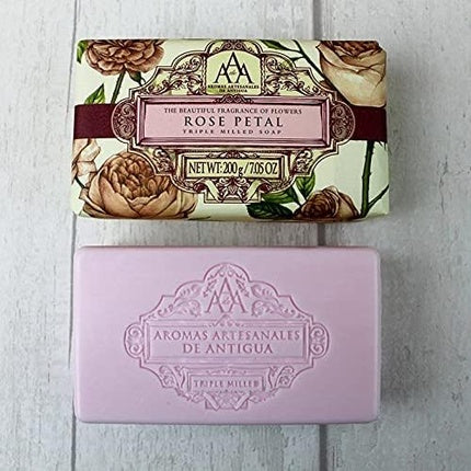 Aromas Artesanales De Antigua Triple Milled Soap Rose Petal 200g