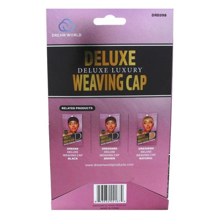 Dream Deluxe Closed Top Weaving Cap 12 Pieces Black - Pack of 12