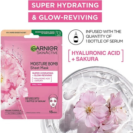 Garnier Skin Active Hydra Bomb Sheet Masks for Face & Eyes - Pack of 5
