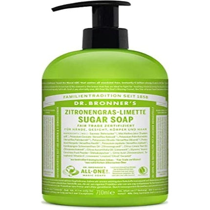 Dr. Bronner's Organic Sugar Soap Lemongrass Lime 710ml