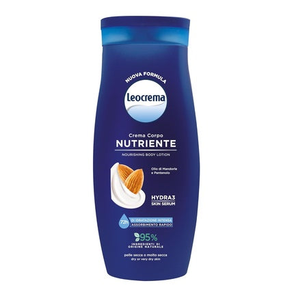 Leocrema Nourishing Body Cream for Dry and Dehydrated Skin with Almond Oil