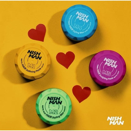 Nishman Keratin Hair Styling Matte Clay Wax Men's Natural Shine Strong Hold Gel Wax 100ml