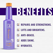 GK HAIR Global Keratin Silver Bombshell Purple Shampoo 280ml 9.5 Fl Oz - For Blonde Platinum Ash Silver and Gray Hair