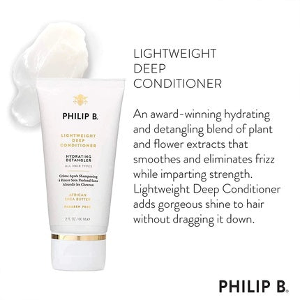 PHILIP B Light-Weight Deep Conditioner 2oz Hair Moisturizer Detangler for All Hair Types