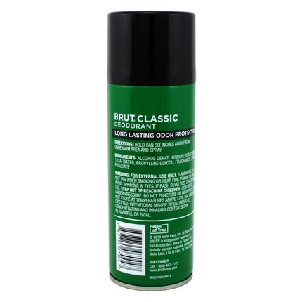 Brut Deodorant Classic Scent 10oz Aerosol
