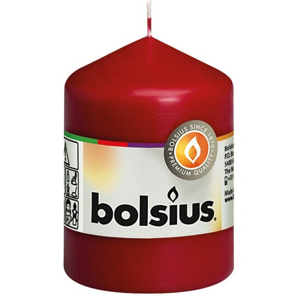 Bolsius Pillar Candle 80 Mm X 58 Mm Bordeaux