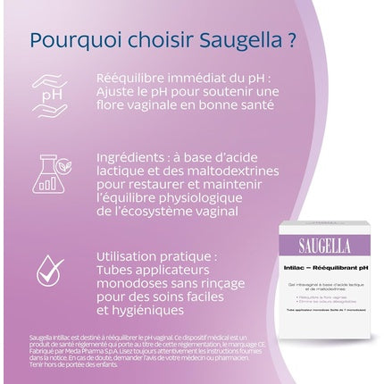 Saugella Intilac Gel Rebalancing Vaginal 7 Single Doses