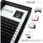 Nanolash Volume Lashes False Lashes for Professional Eyelash Extensions Volume Eyelash Extensions 10mm 0.15 C
