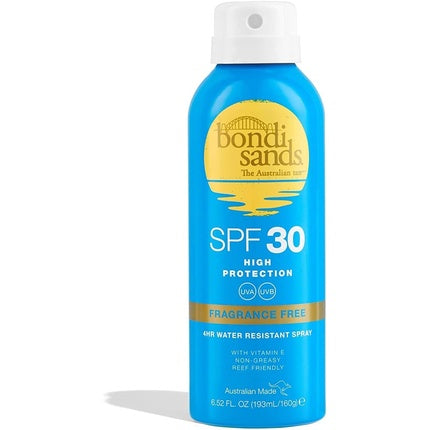 Bondi Sands Fragrance Free Sunscreen Aerosol Mist SPF 30 Broad Spectrum Formula 160g/5.64 Oz
