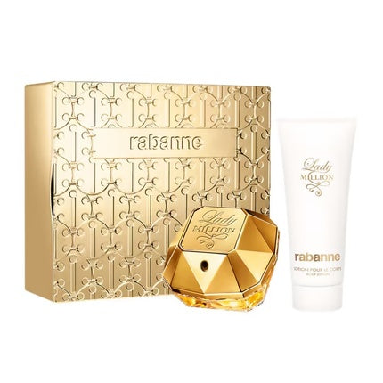 Paco Rabanne Lady Million Eau De Parfum Spray 80ml + Body Lotion 100ml