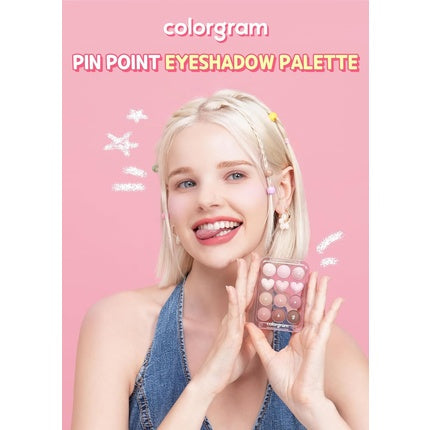 Colorgram Pin Point Eyeshadow Palette 01 Peach Coral Ultra-Blendable Matte