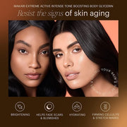 Makari Extreme Carrot & Argan Oil Skin Toning Body Glycerin 16.8oz with Organiclarine - Whitening Treatment for Dark Spots, Acne, Wrinkles & Dryness