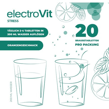 Activlab Electrovit Stress Effervescent Tablets with Electrolytes and Ashwagandha - Pack of 20