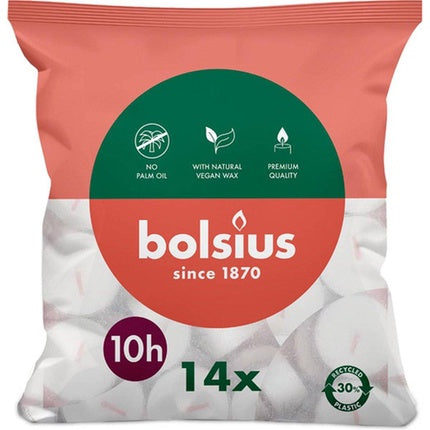 Bolsius Maxi Tealight White Bag Sustainable 10-Hour