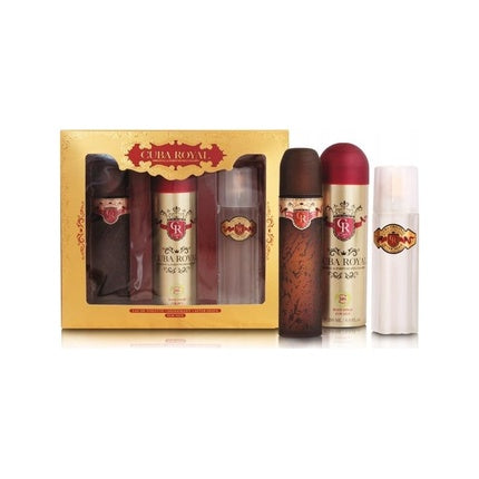 Cuba Royal Gift Set - Eau De Toilette Spray 100ml, Deodorant Spray 200ml, After Shave 100ml